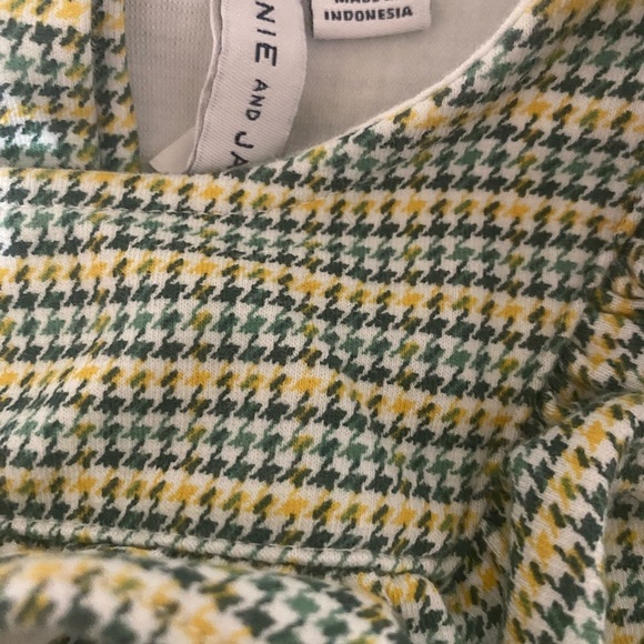 Janie and Jack Houndstooth Plaid Ruffle Ponte Dress - Picture 7 of 8